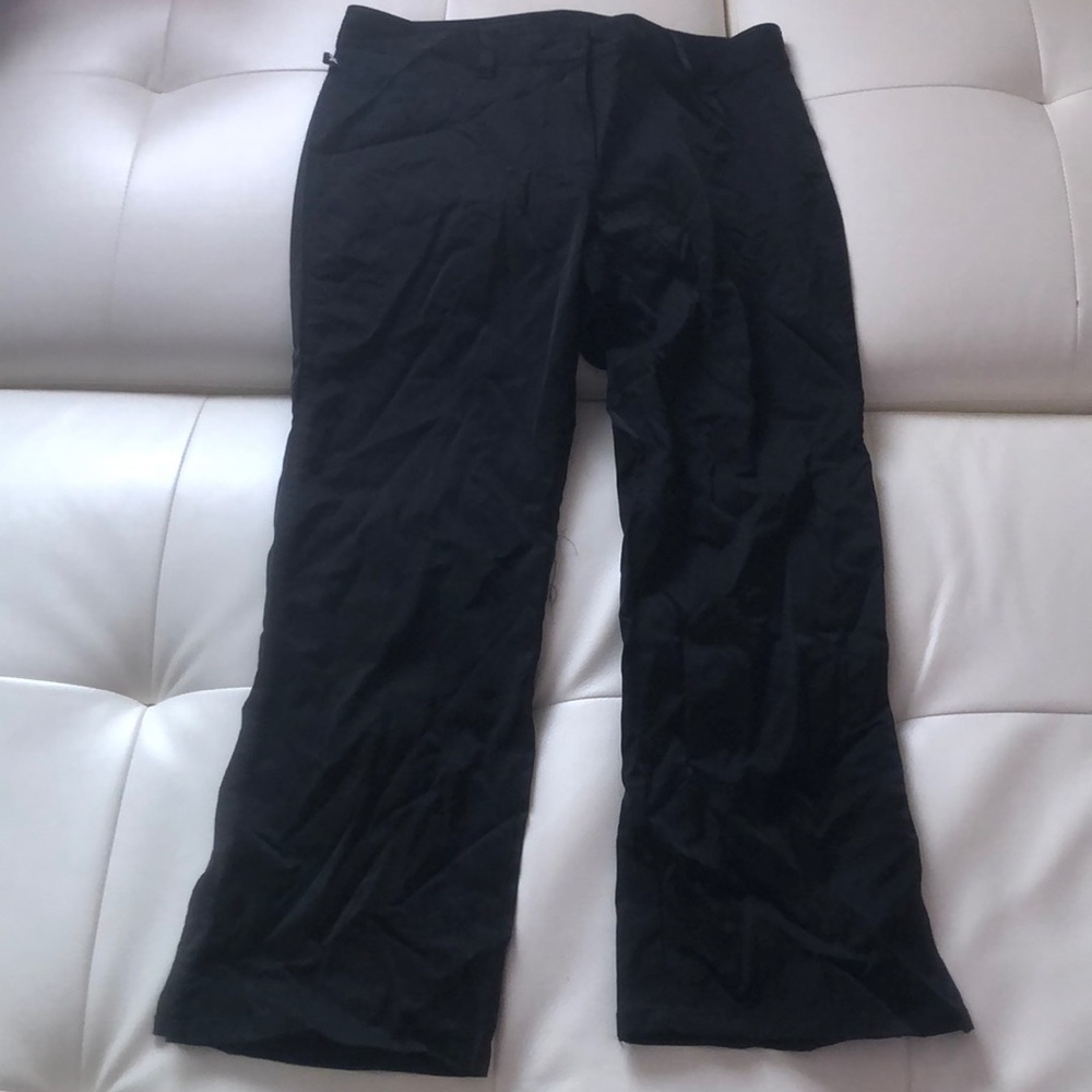 Express jeans black satin crop Capri work pants